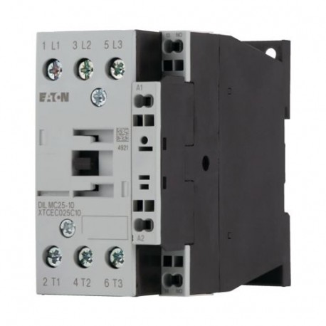DILMC25-10(RDC24) - DILMC25-10(RDC24) 277655 XTCEC025C10TD EATON ELECTRIC Contactor, 3p+1N/O, 11kW/400V/AC3