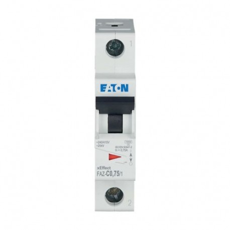 FAZ-C0,75/1 - FAZ-C0,75/1 278545 Y7-278545 EATON ELECTRIC Miniature circuit breaker (MCB), 0.75A, 1p, type C characteristic