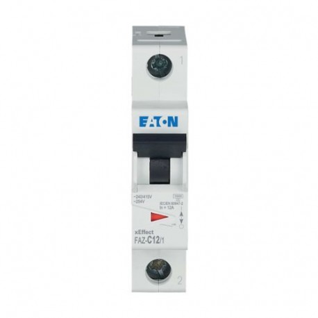 FAZ-C12/1 - FAZ-C12/1 278558 Y7-278558 EATON ELECTRIC Miniature circuit breaker (MCB), 12A, 1p, type C characteristic