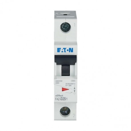 FAZ-D25/1 - FAZ-D25/1 278586 Y7-278586 EATON ELECTRIC Over current switch, 25A, 1p, D-Char, AC