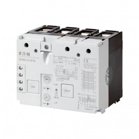 NZM2-4-XFIA - NZM2-4-XFIA 292346 Y7-292346 EATON ELECTRIC Earth-fault release, 0.3-1A AC/DC sensitive, 4p
