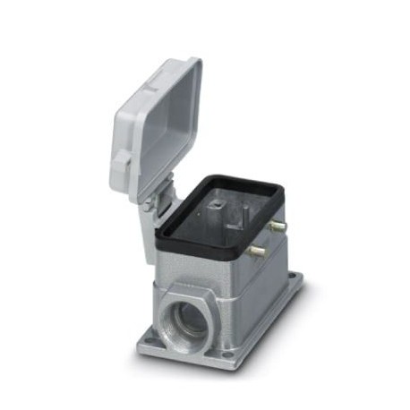 HC-B 10-SFQD-52/O1PG16 - HC-B 10-SFQD-52/O1PG16 1673423 PHOENIX CONTACT Housing, socket, flange, cross, height 52 mm, without cable g..