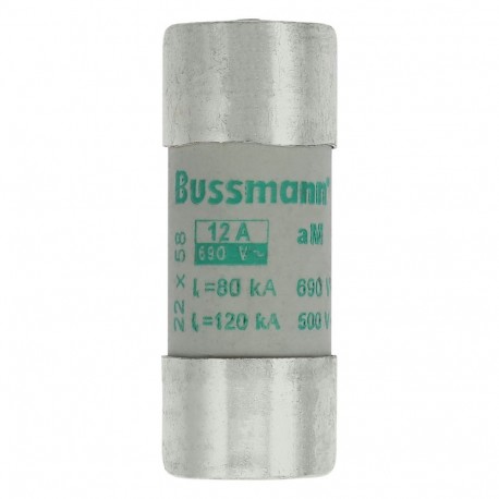 C22M12S - C22M12S EATON ELECTRIC Fuse-link, LV, 12 A, AC 690 V, 22 x 58 mm, aM, IEC, with striker