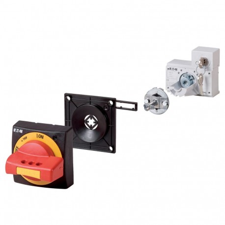 NZM1-XTVDKLR - NZM1-XTVDKLR 172529 Y7-172529 EATON ELECTRIC Door coupling rotary handle, red-yellow, +key lock, size 1