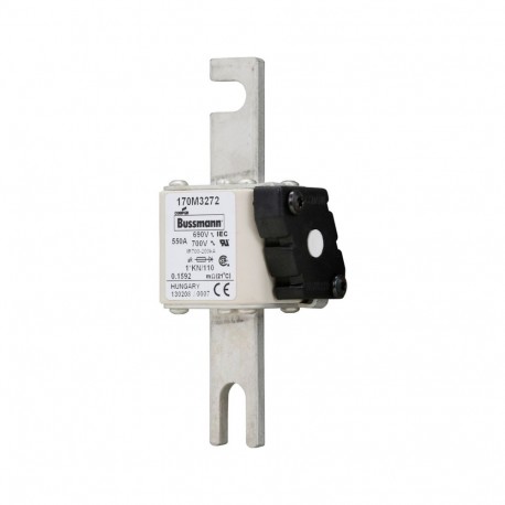 FUSE 550A 690V 1*KN/110 AR UC - FUSE 550A 690V 1*KN/110 AR UC 170M3272 EATON ELECTRIC Fuse-link, high speed, 550 A, AC 690 V, compact DIN 1,..