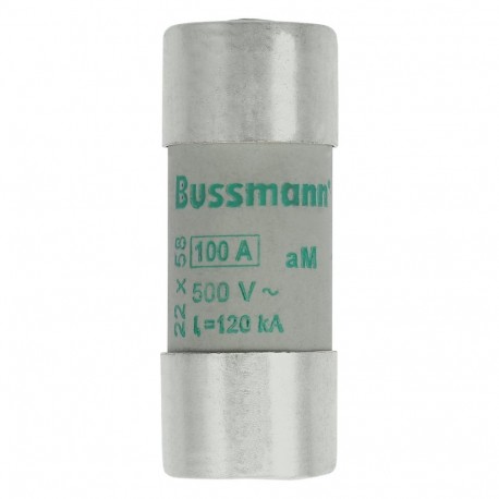 C22M100S - C22M100S EATON ELECTRIC Fuse-link, LV, 100 A, AC 500 V, 22 x 58 mm, aM, IEC, with striker