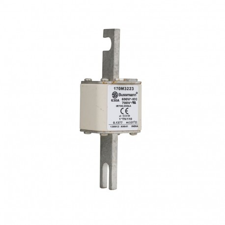 FUSE 630A 690V 1*TN/110 AR UC - FUSE 630A 690V 1*TN/110 AR UC 170M3223 EATON ELECTRIC Fuse-link, high speed, 630 A, AC 690 V, compact DIN 1,..