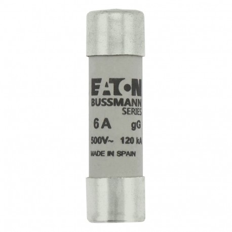 C14G6S - C14G6S EATON ELECTRIC Fuse-link, LV, 6 A, AC 500 V, 14 x 51 mm, gL/gG, IEC, with striker