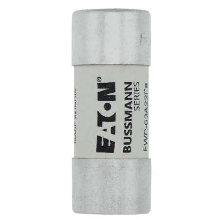 63AMP 700V ac 22 X 58MM FERRULE - 63AMP 700V ac 22 X 58MM FERRULE FWP-63A22F EATON ELECTRIC Fuse-link, high speed, 100 A, AC 700 V, 22 x 58 mm..