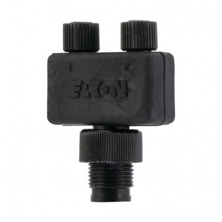 SWD4-SP-3084 - SWD4-SP-3084 174707 Y7-174707 EATON ELECTRIC SmartWire-DT splitter IP67, from M12 plug to two 3 pole M8 sock..