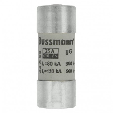C22G25S - C22G25S EATON ELECTRIC Fuse-link, LV, 25 A, AC 690 V, 22 x 58 mm, gL/gG, IEC, with striker