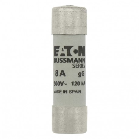 C14G8S - C14G8S EATON ELECTRIC Fuse-link, LV, 8 A, AC 500 V, 14 x 51 mm, gL/gG, IEC, with striker
