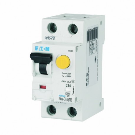 FRBM6-C2/1N/001 - FRBM6-C2/1N/001 177775 Y7-177775 EATON ELECTRIC RCD/MCB combination switch, 2A, 10mA, miniature circuit-brea..