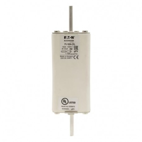 FUSE 160A 1000V 2XL PV - FUSE 160A 1000V 2XL PV PV-160A-2XL EATON ELECTRIC Fuse-link, high speed, 160 A, DC 1000 V, 2XL, gPV, UL, IEC