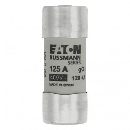 C22G125S - C22G125S EATON ELECTRIC Fuse-link, LV, 125 A, AC 400 V, 22 x 58 mm, gL/gG, IEC, with striker