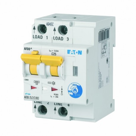 AFDD-25/2/C/003-LI/A - AFDD-25/2/C/003-LI/A 187229 Y7-187229 EATON ELECTRIC Auxiliary contact module, 1N/O early+1N/C late, surface..