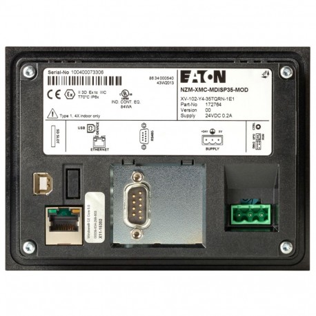 NZM-XMC-MDISP35-MOD - NZM-XMC-MDISP35-MOD 172764 EATON ELECTRIC BreakerVisu 24 VDC, 3, 5 ", TFT color display, Modbus RTU, Ethernet