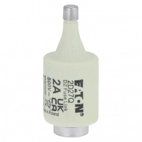 FUSE 2A DII/E27 500VAC - FUSE 2A DII/E27 500VAC 2D27Q EATON ELECTRIC Fuse-link, LV, 2 A, AC 500 V, D2, gR, IEC, fast acting