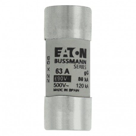 C22G63S - C22G63S EATON ELECTRIC Fuse-link, LV, 63 A, AC 690 V, 22 x 58 mm, gL/gG, IEC, with striker