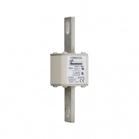 FUSE 550A 690V 1*FU/115 AR UC - FUSE 550A 690V 1*FU/115 AR UC 170M3722 EATON ELECTRIC Fuse-link, high speed, 550 A, AC 690 V, compact size 1..