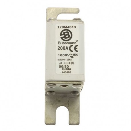 FUSE 63A 1000V 00/80 AR - FUSE 63A 1000V 00/80 AR 170M4808 EATON ELECTRIC Fuse-link, high speed, 80 A, DC 900 V, DIN 00, aR, DIN, IEC,..