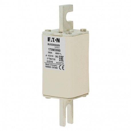 FUSE 350A 1000V 1*TN/110 AR - FUSE 350A 1000V 1*TN/110 AR 170M3990 EATON ELECTRIC Fuse-link, high speed, 350 A, AC 1000 V, compact DIN 1, ..