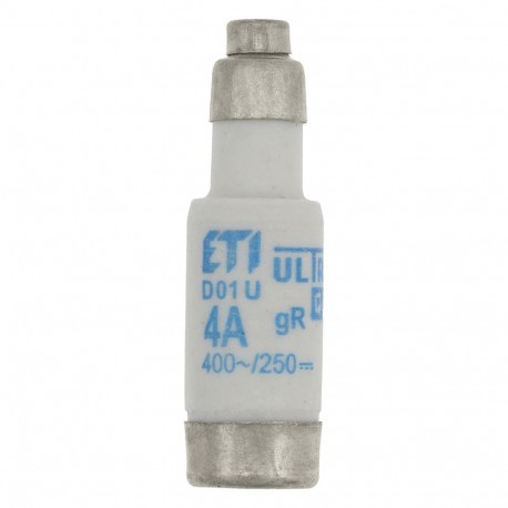 FUSE-D01 4A GR 400VAC E14 - FUSE-D01 4A GR 400VAC E14 4NZ01R EATON ELECTRIC Fuse-link, LV, 10 A, AC 400 V, D01, aR, IEC, ultra rapid