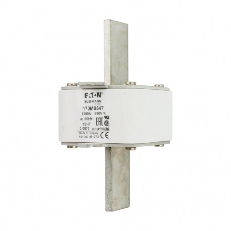 FUSE 1250A 690V 3SHT AR UC - FUSE 1250A 690V 3SHT AR UC 170M8547 EATON ELECTRIC Fuse-link, high speed, 1250 A, AC 690 V, size 3, 76 x 76 ..