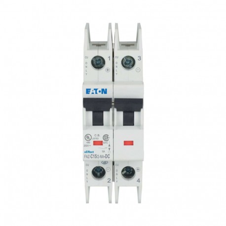 FAZ-C15/2-NA-DC - FAZ-C15/2-NA-DC 120643 Y7-120643 EATON ELECTRIC Miniature circuit breaker (MCB), 15A, 2p, type C characteris..