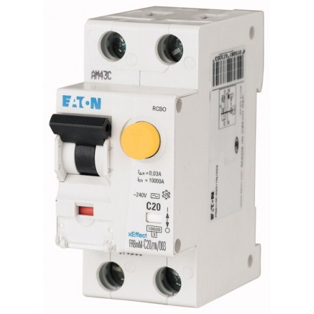 FRBMM-D6/1N/001-A - FRBMM-D6/1N/001-A 170916 Y7-170916 EATON ELECTRIC RCD/MCB combination switch, 6A, 10mA, miniature circuit-br..