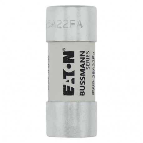 25AMP 700V ac 22 X 58MM FERRULE - 25AMP 700V ac 22 X 58MM FERRULE FWP-25A22F EATON ELECTRIC Fuse-link, high speed, 100 A, AC 700 V, 22 x 58 mm..