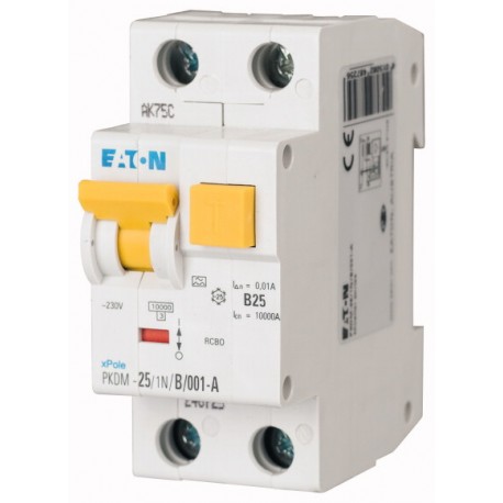 PKDM-40/1N/C/03-A - PKDM-40/1N/C/03-A 248798 EATON ELECTRIC RCD/MCB, 40A, 300mA, miniature circuit-breaker trip curve C, 1pole+N..