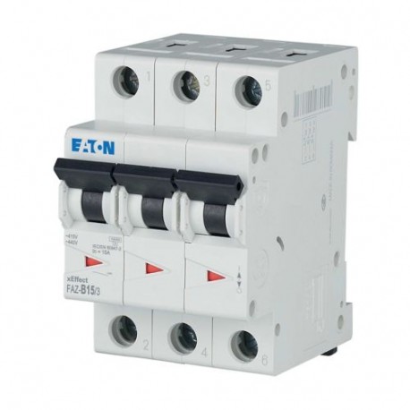 FAZ-B15/3 - FAZ-B15/3 278846 Y7-278846 EATON ELECTRIC Miniature circuit breaker (MCB), 15A, 3p, B-Char, AC
