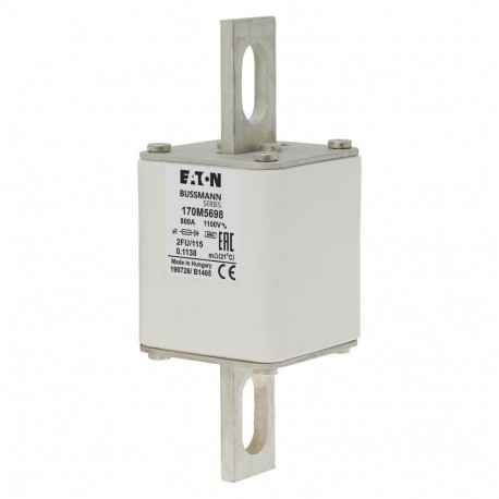FUSE 800A 1100V 2FU/115 AR - FUSE 800A 1100V 2FU/115 AR 170M5698 EATON ELECTRIC Fuse-link, high speed, 800 A, AC 1100 V, size 2, 61 x 77 ..
