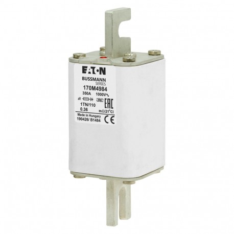 FUSE 350A 1000V 1TN/110 AR - FUSE 350A 1000V 1TN/110 AR 170M4984 EATON ELECTRIC Fuse-link, high speed, 350 A, AC 1000 V, DIN 1, 51 x 69 x..