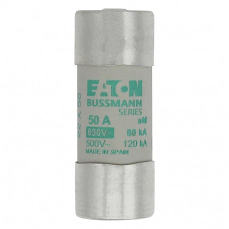 C22M50S - C22M50S EATON ELECTRIC Fuse-link, LV, 50 A, AC 690 V, 22 x 58 mm, aM, IEC, with striker