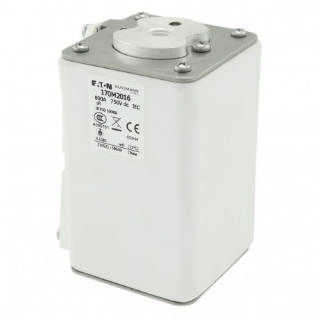 FUSE 1250A 750VDC A3/A131 P2C GR - FUSE 1250A 750VDC A3/A131 P2C GR 170M2018 EATON ELECTRIC Fuse-link, high speed, 1250 A, DC 750 V, size 23, 9..