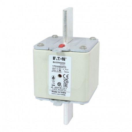 FUSE 1600A 690V aR DIN 3 HSDNH - FUSE 1600A 690V aR DIN 3 HSDNH 170M8557D EATON ELECTRIC Fuse-link, high speed, 900 A, AC 690 V, DIN 3, 76 x ..