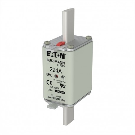 224NHG1B-690 - 224NHG1B-690 EATON ELECTRIC Fuse-link, LV, 100 A, AC 690V, NH1, gL/gG, IEC, dual indicator, insulated grippi..