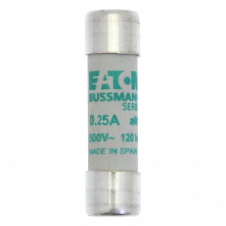 C10M0-25 - C10M0-25 C10M0.25 CYLINDRICAL FUSE 10x38 0.25A AM 500V AC EATON ELECTRIC Fuse-link, 10x38 mm, 2A, gG