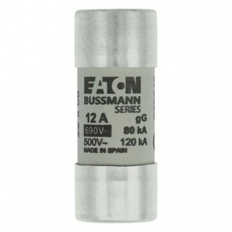 C22G12 - C22G12 EATON ELECTRIC Fuse-link, LV, 10 A, AC 690 V, 22 x 58 mm, gL/gG, IEC