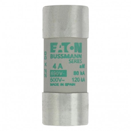 C22M4 - C22M4 EATON ELECTRIC Fuse-link, LV, 12 A, AC 690 V, 22 x 58 mm, aM, IEC