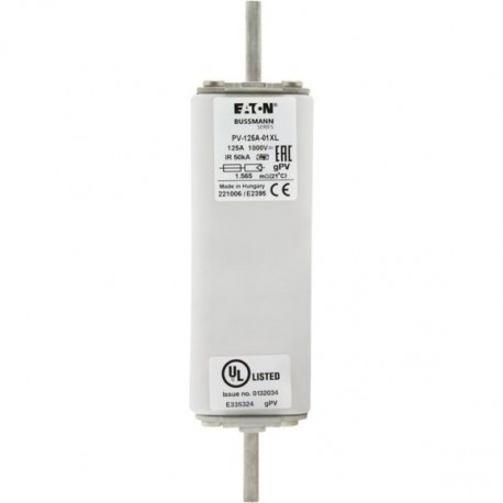 PV-160A-01XL-B - PV-160A-01XL-B EATON ELECTRIC Fuse-link, high speed, 100 A, DC 1500 V, 1XL, 51 x 189 mm, gPV, IEC, UL, with ..