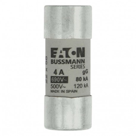 C22G4 - C22G4 EATON ELECTRIC Fuse-link, LV, 10 A, AC 690 V, 22 x 58 mm, gL/gG, IEC