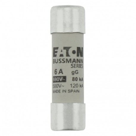C14G6 - C14G6 EATON ELECTRIC Fuse-link, LV, 1 A, AC 690 V, 14 x 51 mm, gL/gG, IEC