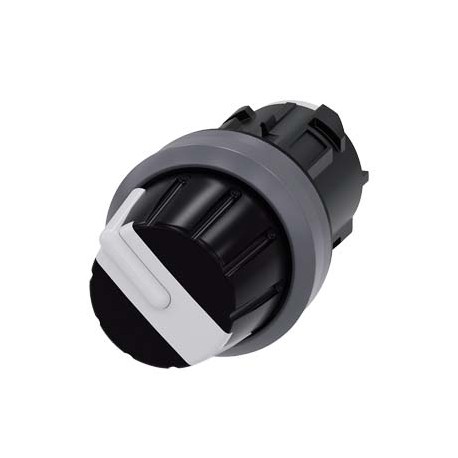 3SU1030-2AS60-0AA0 - 3SU1030-2AS60-0AA0 SIEMENS Selector switch, 22 mm, round, plastic with metal front ring, white, Rotary knob,..