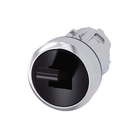 3SU1050-3EA10-0AA0 - 3SU1050-3EA10-0AA0 SIEMENS Toggle switch, 22 mm, round, metal shiny, black, 2 switch positions O-I, latching