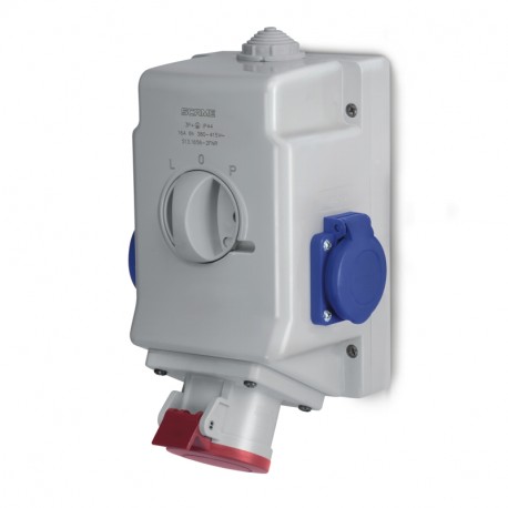 513.1657-2FNR - 513.1657-2FNR SCAME OPTIMA-COMBI C/INT. I/0/II 16A 3P+N+E