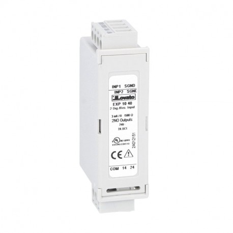 EXP1040 - EXP1040 LOVATO EXPANSION MODULE EXP SERIES FOR FLUSH-MOUNT PRODUCTS, 2 DIGITAL/RESISTIVE INPUTS, 2 STATIC OU..