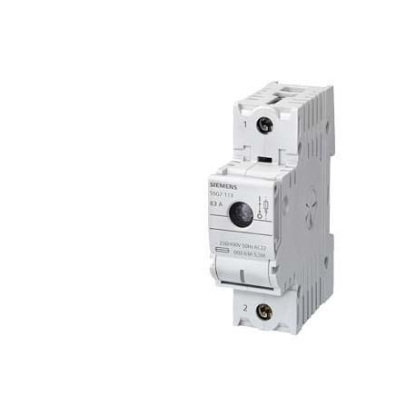 5SG7113 - 5SG7113 SIEMENS MINIZED, Switch disconnector with Fuse, D02, 1-pole, In: 63 A, Un AC: 230 V
